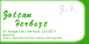 zoltan herbszt business card